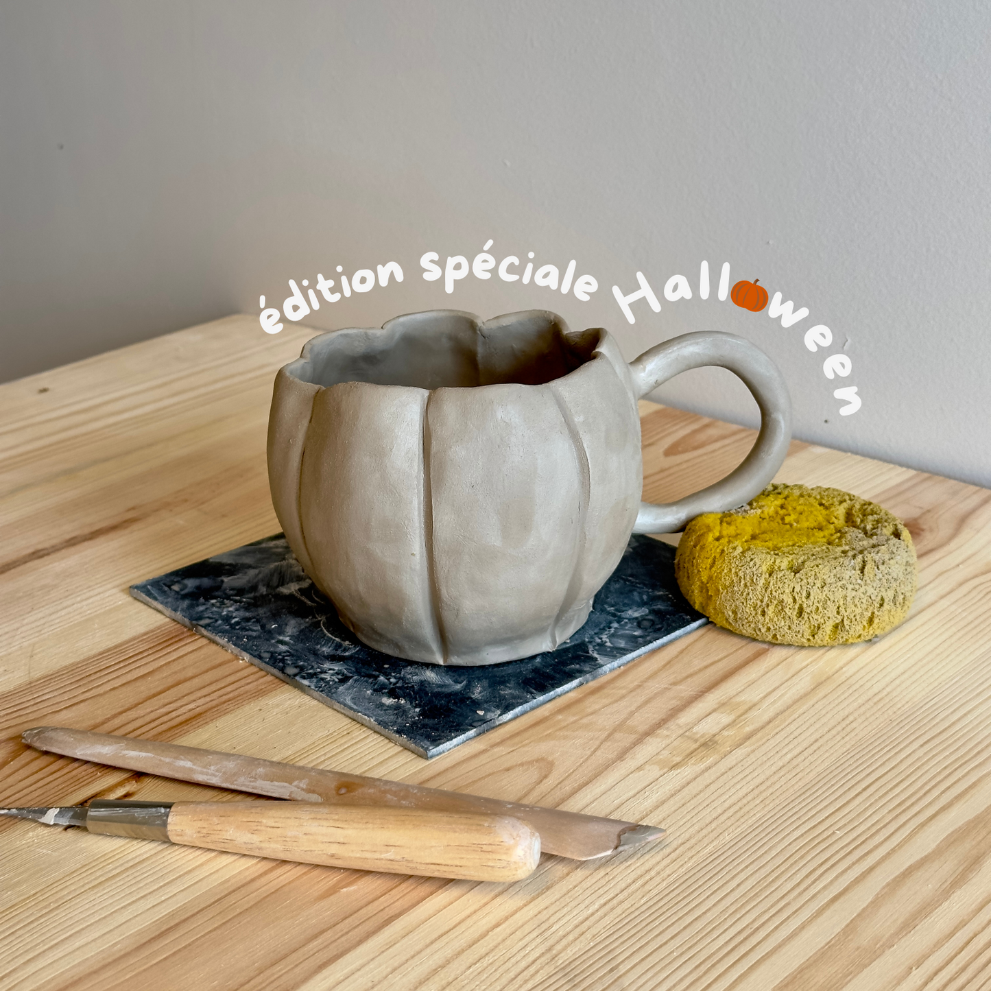🎃 Crée ta tasse citrouille • Modelage au pincé (2h30)