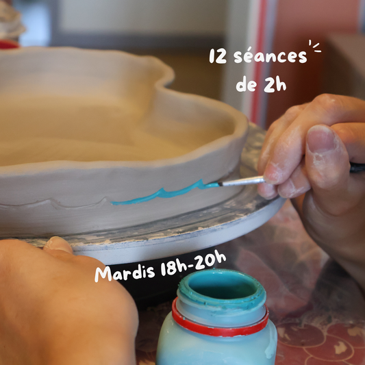 Cours trimestriels (12 séances) • Les mardis de 18h à 20h