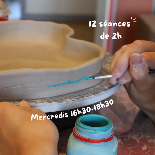 Cours trimestriels (12 séances) • Les mercredis de 16h30 à 18h30