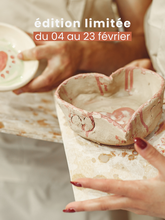 💞 Atelier duo spécial Saint-Valentin • Modelage à la main (2h30)